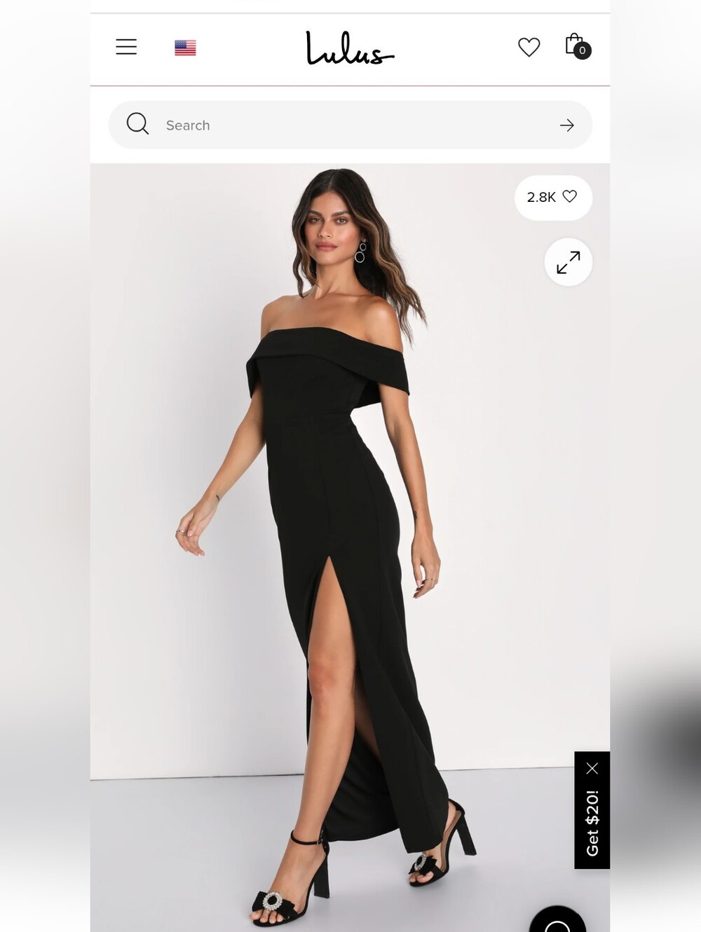 Lulus Off-Shoulder Black Women’s Dress